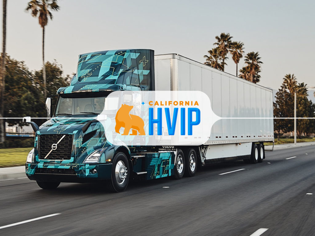 California HVIP-eligible Volvo electric Class-8 tractor